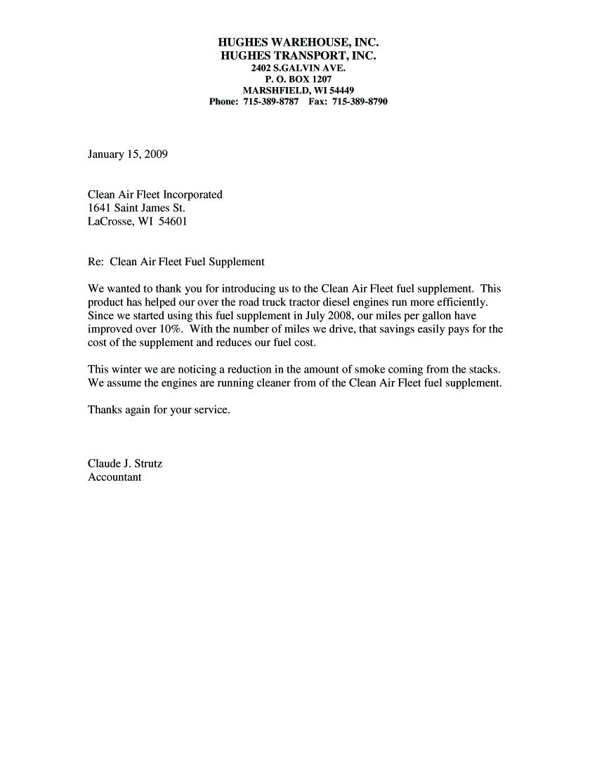 REFERRAL LETTERS – Clean Air Fleet Inc.